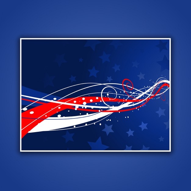 Free Vector abstract patriotic background for fourth of july