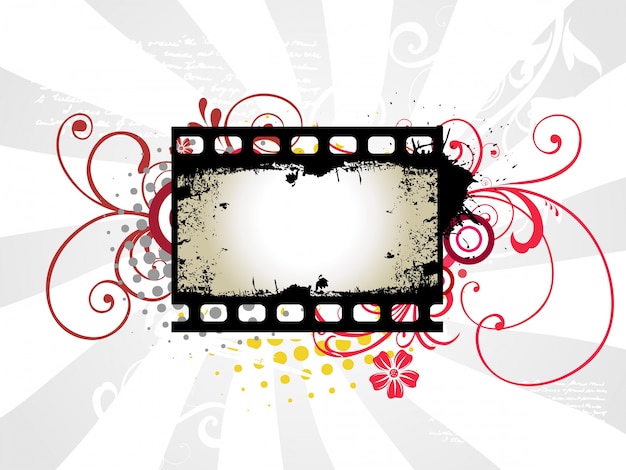 Free Vector abstract photo reel frame design