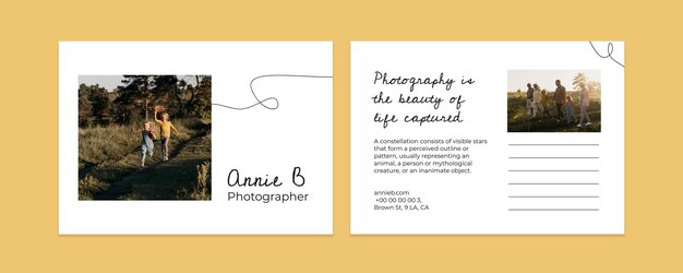 Abstract photographer postcard