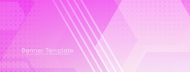 Abstract pink color geometric design modern banner template vector