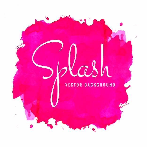 Abstract pink watercolor splash background