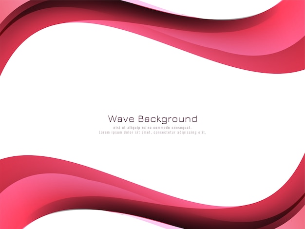 Abstract pink wave style background  