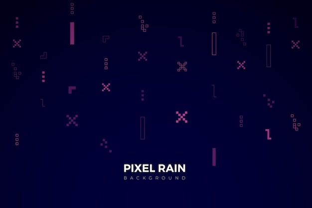 Abstract pixel rain backdrop