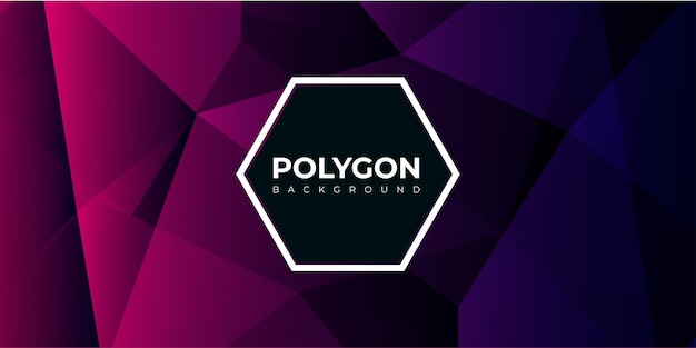 Free Vector abstract polygon effect dark purple blue background multipurpose design banner