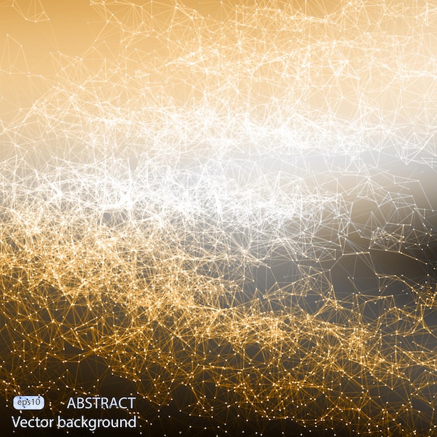 Free Vector abstract polygonal mesh space futuristic background bang particles digital technology style vector