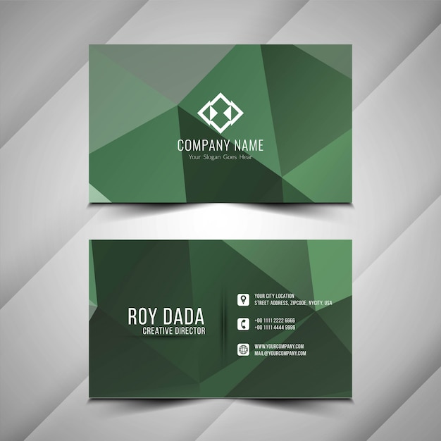 Abstract polygonal visiting card design