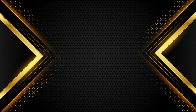 Abstract premium black and gold geometric background