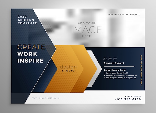 Free vector abstract professional brochure design template