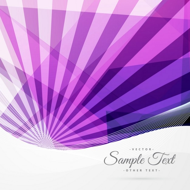 Free Vector abstract purple background with rays and geometric shapes