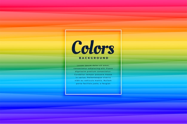 Free vector abstract rainbow color vibrant lines background design