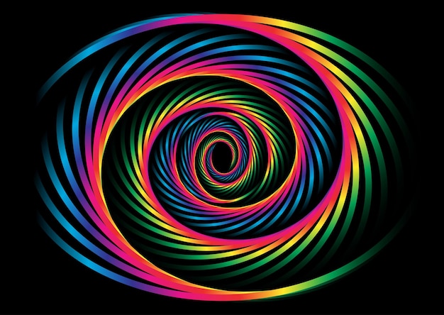 Free Vector abstract rainbow vortex style background