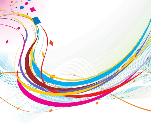 abstract rainbow wave line with space of your text, vector illustration