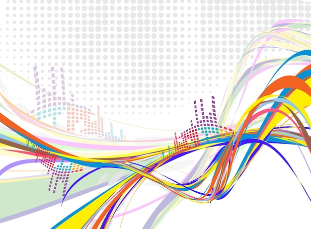 Abstract rainbow wave line with space of your text vector illustration