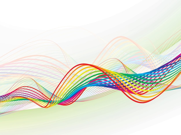 Free vector abstract rainbow wave line with space of your text vector illustration