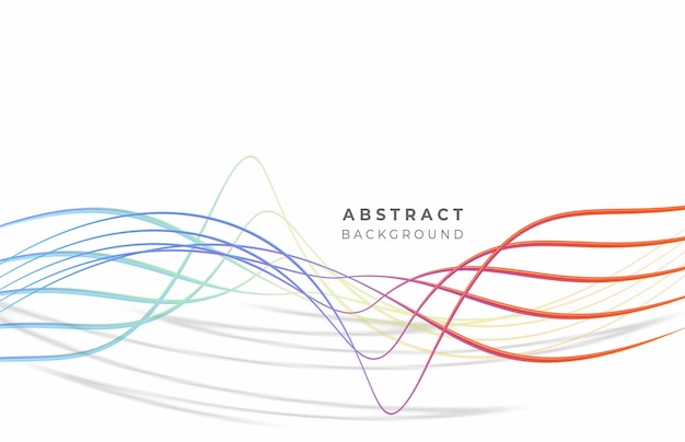 Abstract rainbow wave line with space of your text, vector illustration.