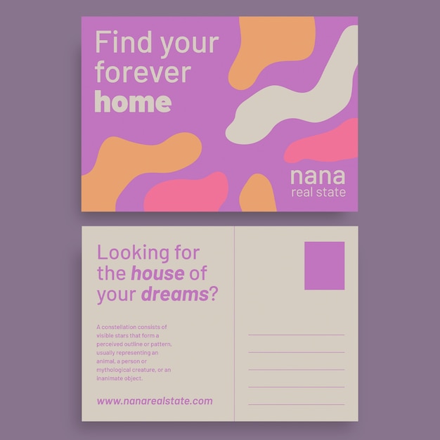 Free Vector abstract real estate postcard