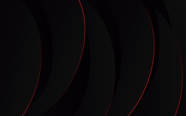 Abstract Red Circle on black background technology