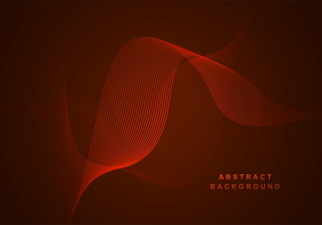 Abstract red creative business flowing wave background