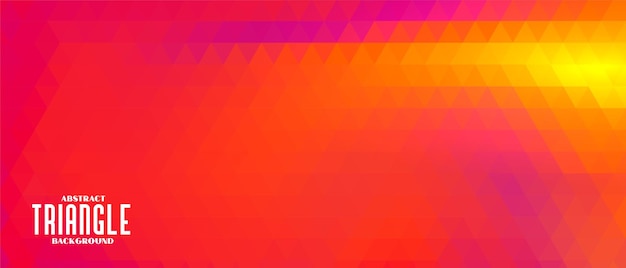 Abstract red triangle banner design