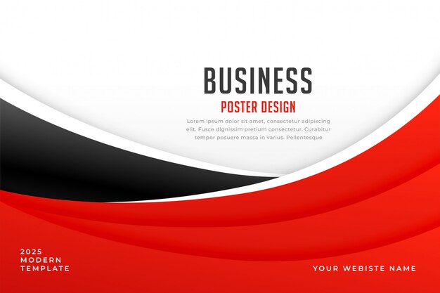 Abstract red and wave background for business presentation