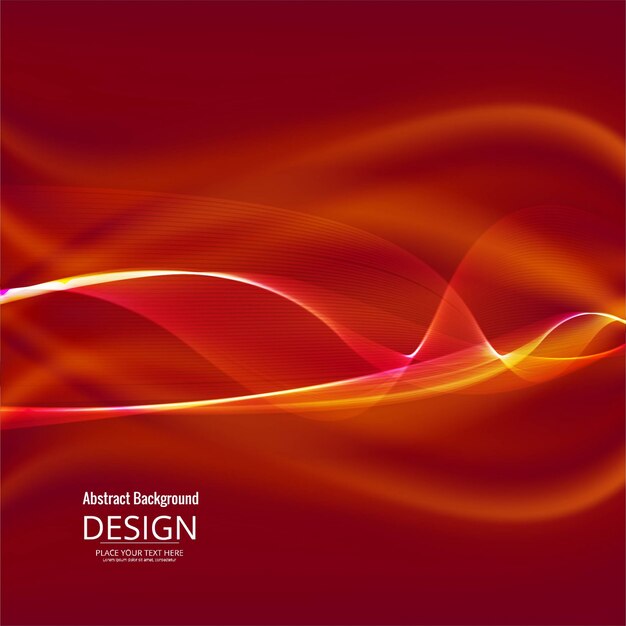 Abstract red wavy background design