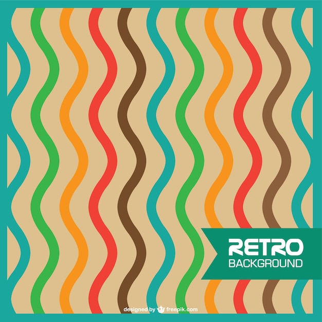 Free Vector abstract retro wavy lines