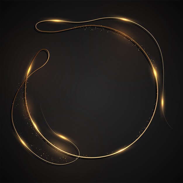 Abstract ring background with luminous swirling backdrop