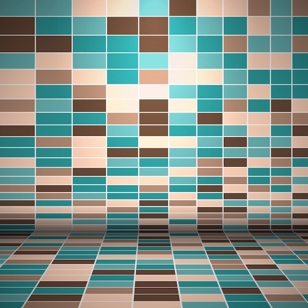 Free vector abstract room with rectangular bricks