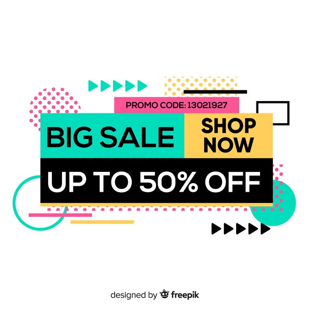 Abstract sale promotion banner template