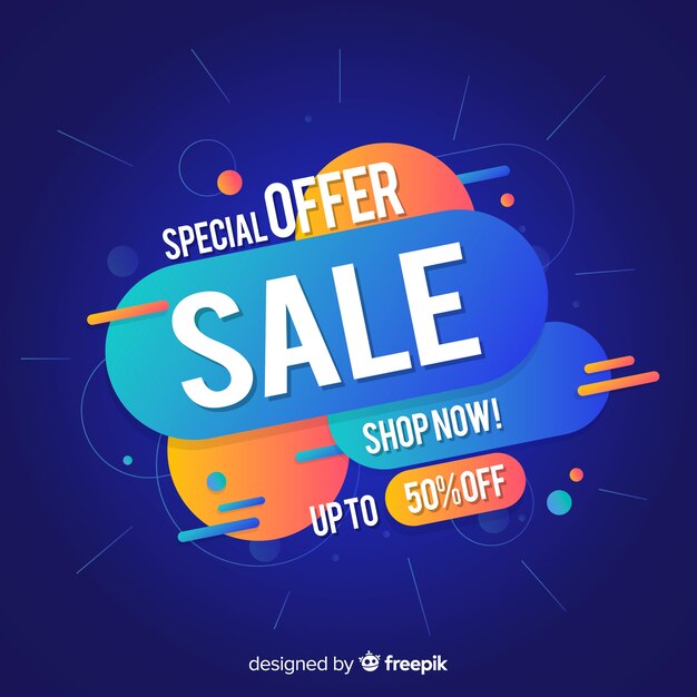 Abstract sale promotion banner template