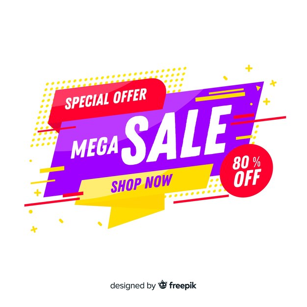 Abstract sale promotion banner template