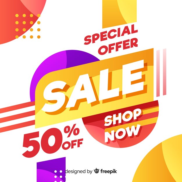 Abstract sale promotion banner template