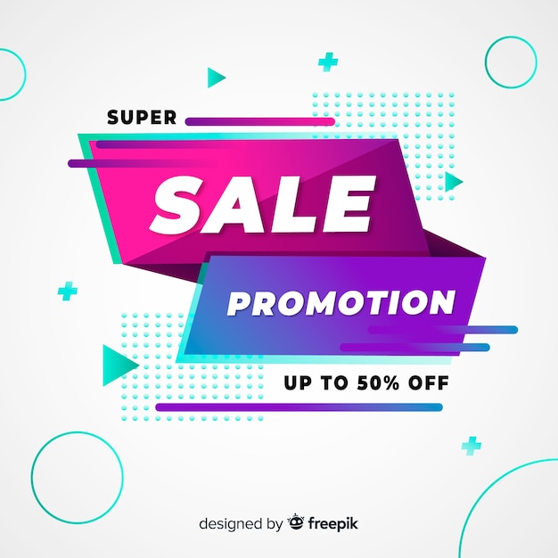 Abstract sale promotion banner template