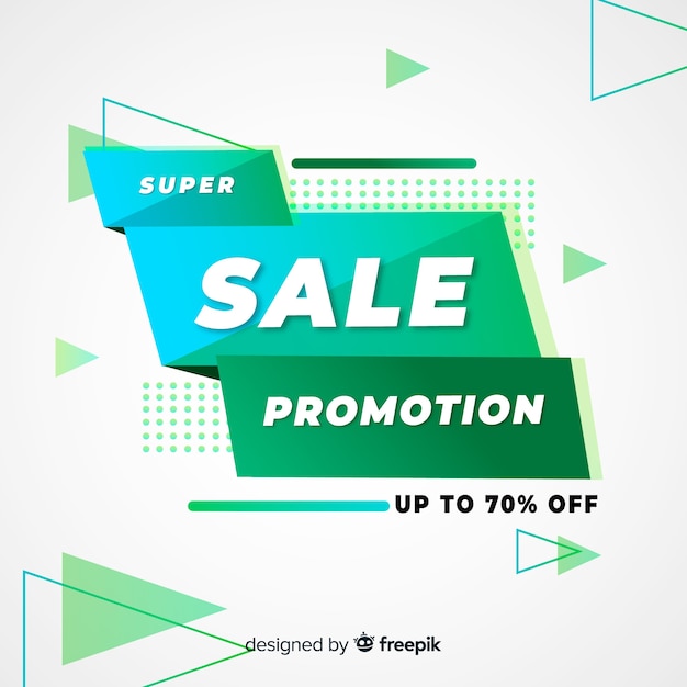 Abstract sale promotion banner template