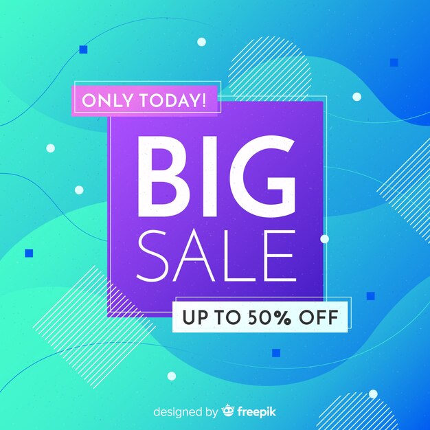 Abstract sale promotion banner template