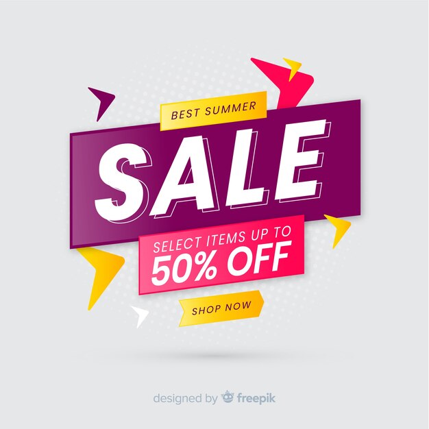 Abstract sale promotion banner template