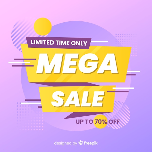 Abstract sales background flat design