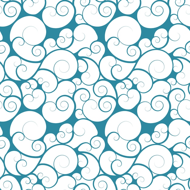 Free Vector abstract seamless pattern with swirls