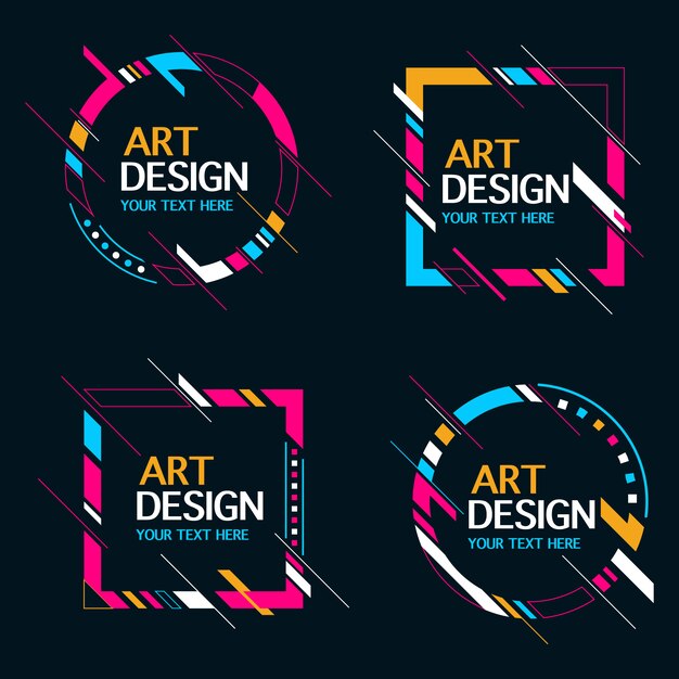 abstract shape banner frame collection