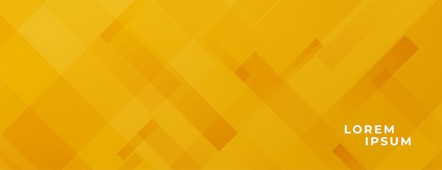 Free vector abstract shape pattern yellow wide header design