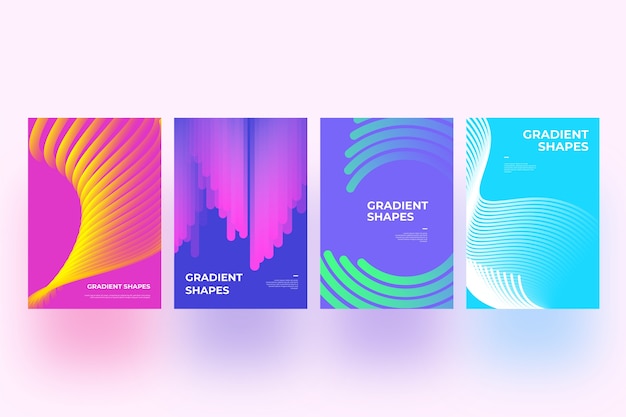 Abstract shapes cover collection concept