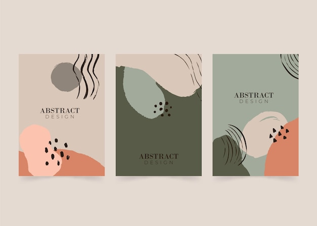 Free Vector abstract shapes cover collection