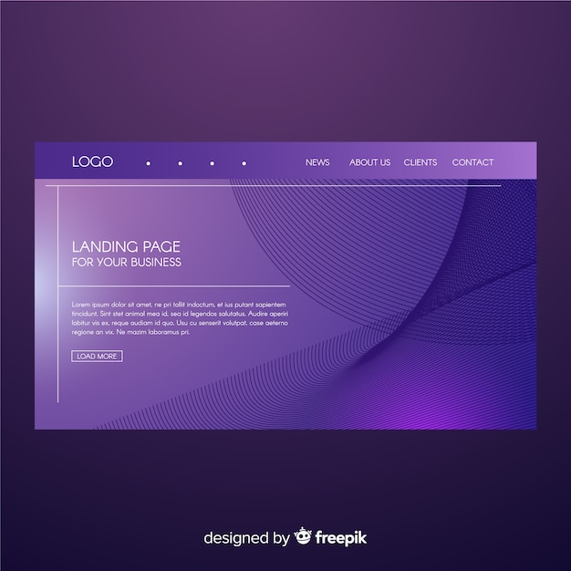 Abstract shapes landing page