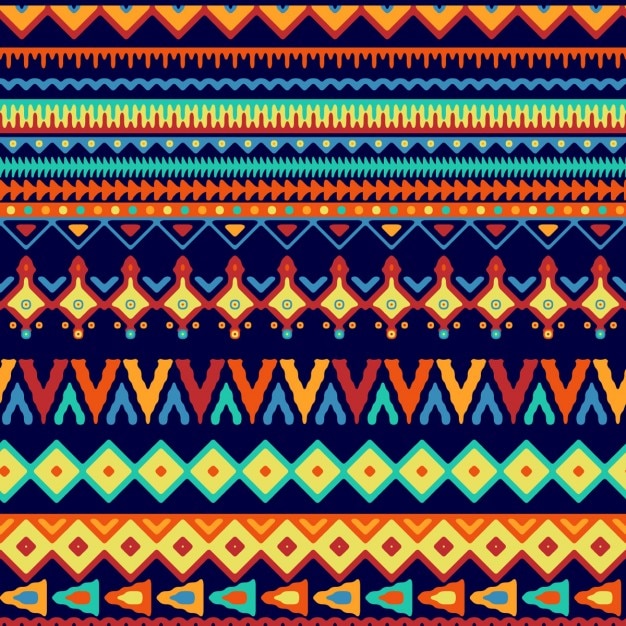 Abstract shapes pattern in ethnic style