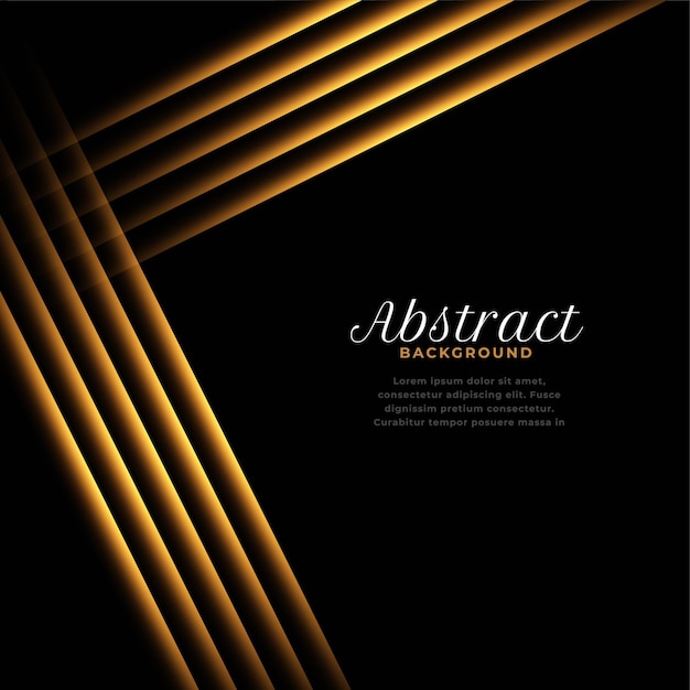 Free Vector abstract shiny golden lines dark background for premium touch