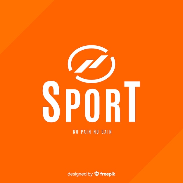 Abstract silhouette sport logo flat design