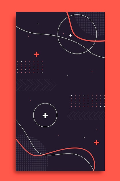 Free Vector abstract simple dark shapes mobile wallpaper