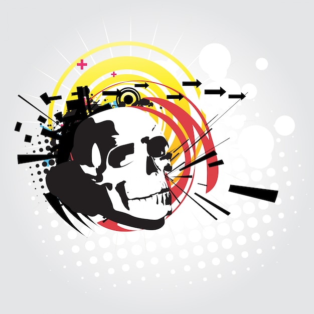 Abstract skull background