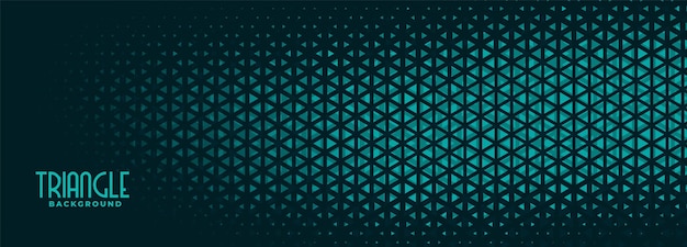 Abstract small triangle halftone pattern banner