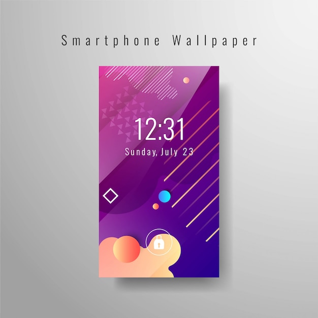 Free Vector abstract smartphone wallpaper stylish vector design